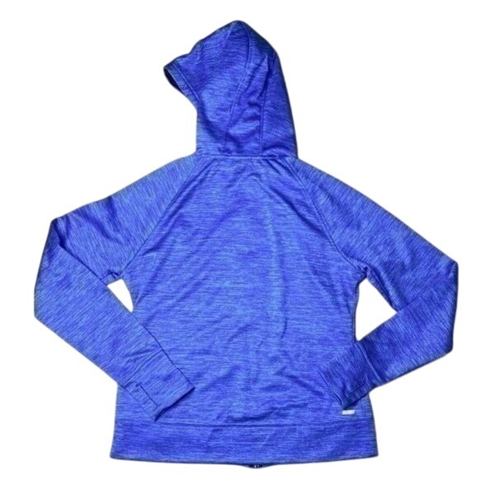 Danskin Hooded Zip Front Blue Space-Dyed Athletic Jacket LARGE Sportswear Winter - Picture 8 of 11